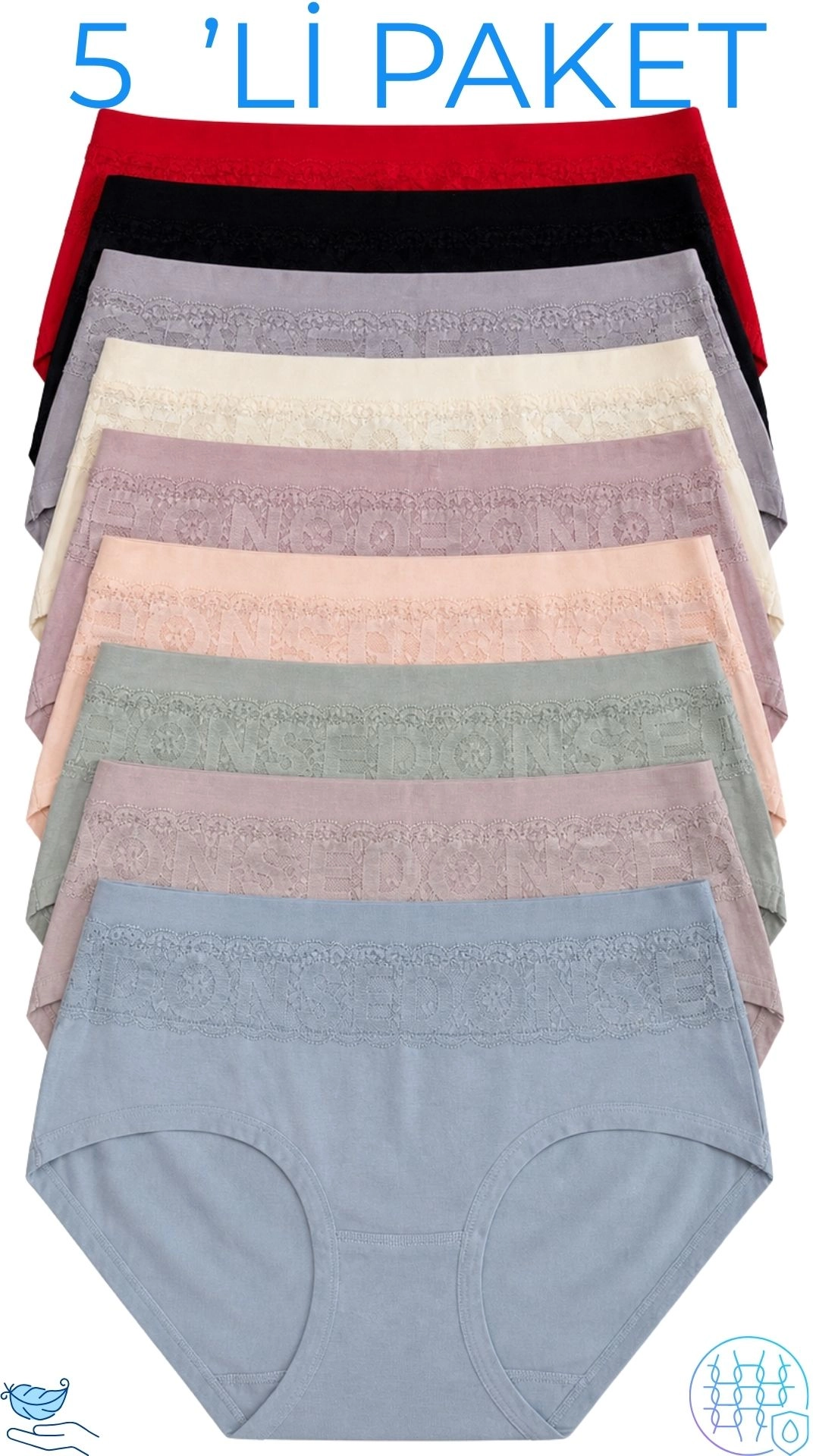 Un Real Underwear 236 Pamuklu Külot 5’li Paket