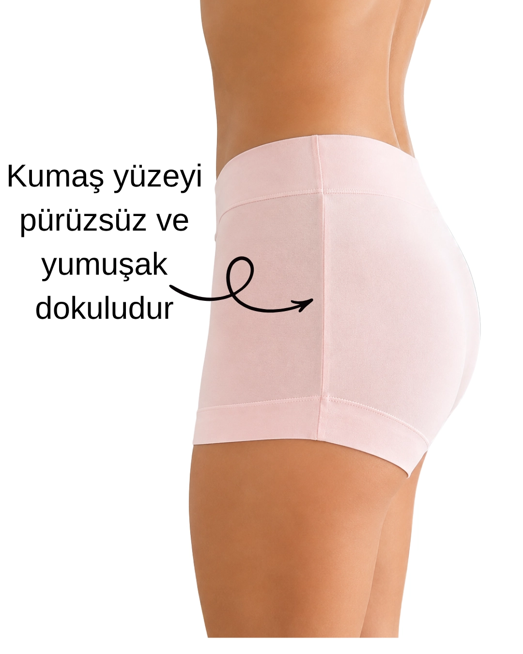Un Real 5 li Kadın Bambu Yüksek Bel Külot Yumuşak Dokulu Sağlıklı İç Giyim