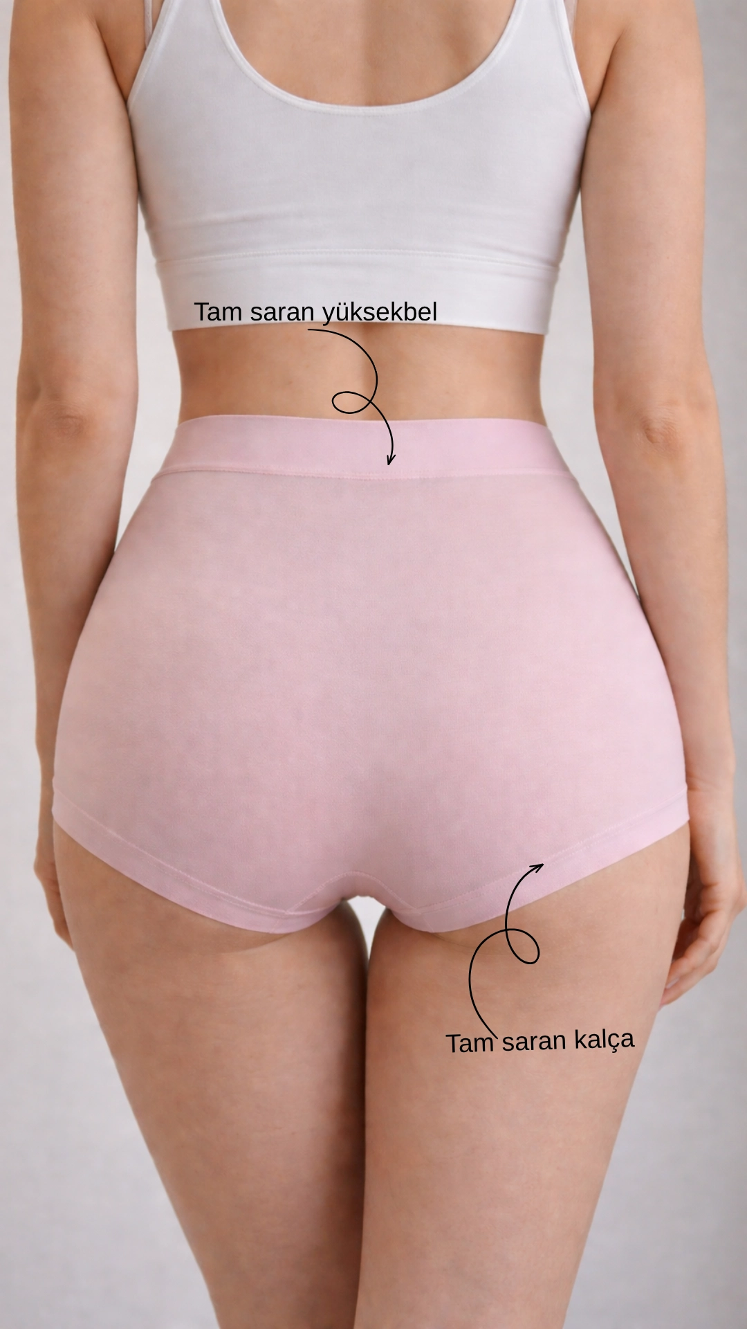 Real Underwear 1821 Kadın Yüksek Bel Pamuklu Külot