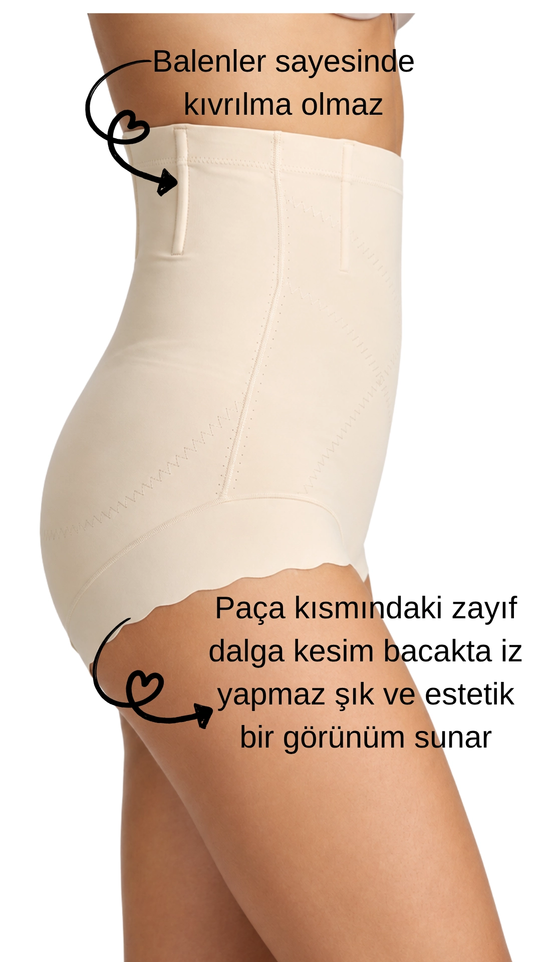Un Real Kadın 2’li Paket Göbek Toparlayıcı Lazer Kesim Yüksek Bel Külot Korse