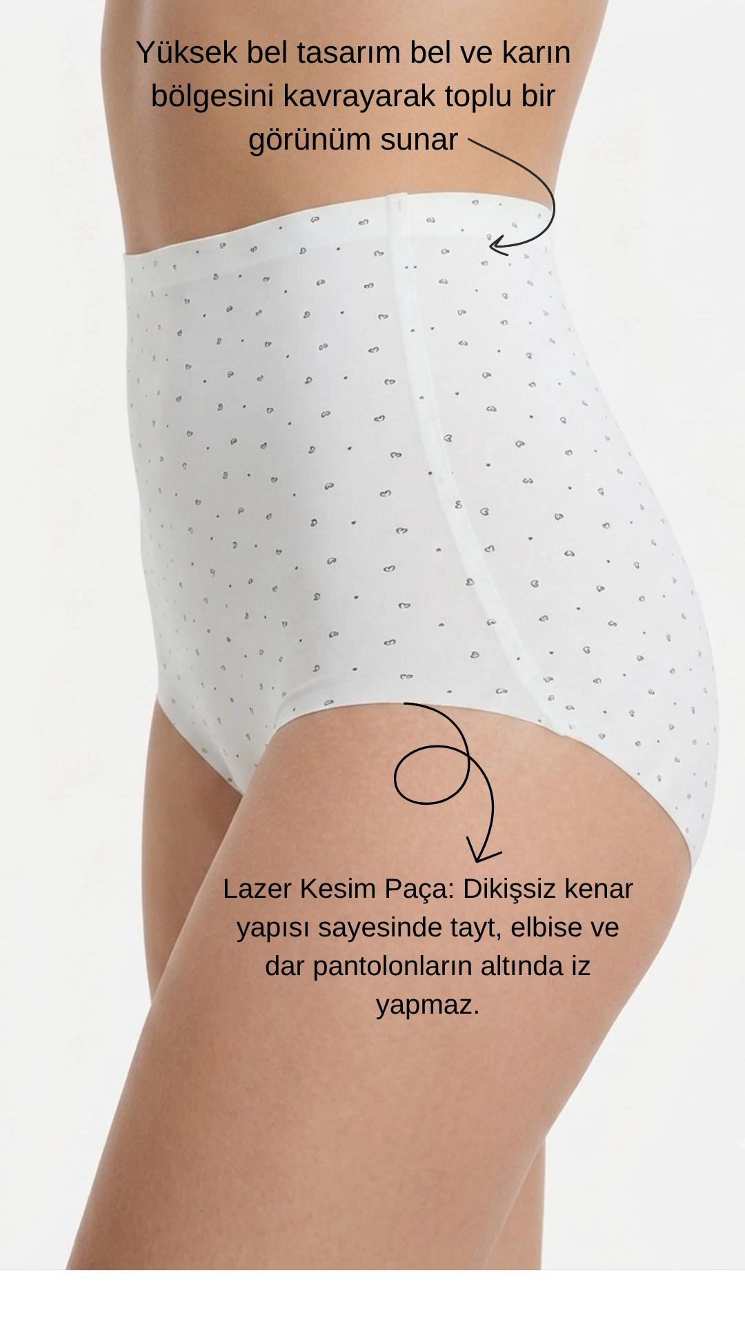 Un Real Kadın Lazer Kesim Yüksek Bel Toparlayıcı Yumuşak Dokulu Külot 5’li Set