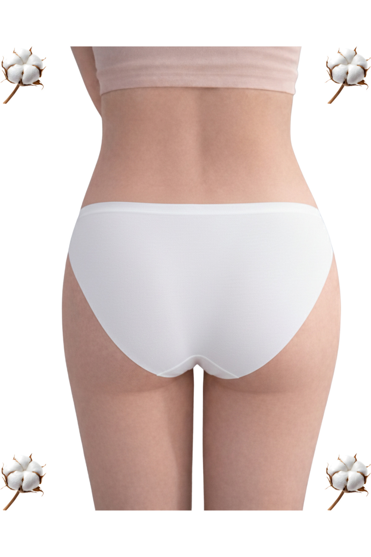 5’li Paket Kadın Slip Külot Lazer Kesim Dikiş İzi Yapmaz Esnek Pamuk Modal M/L/XL