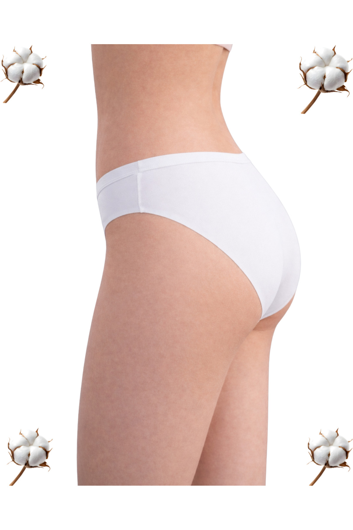 5’li Paket Kadın Slip Külot Lazer Kesim Dikiş İzi Yapmaz Esnek Pamuk Modal M/L/XL