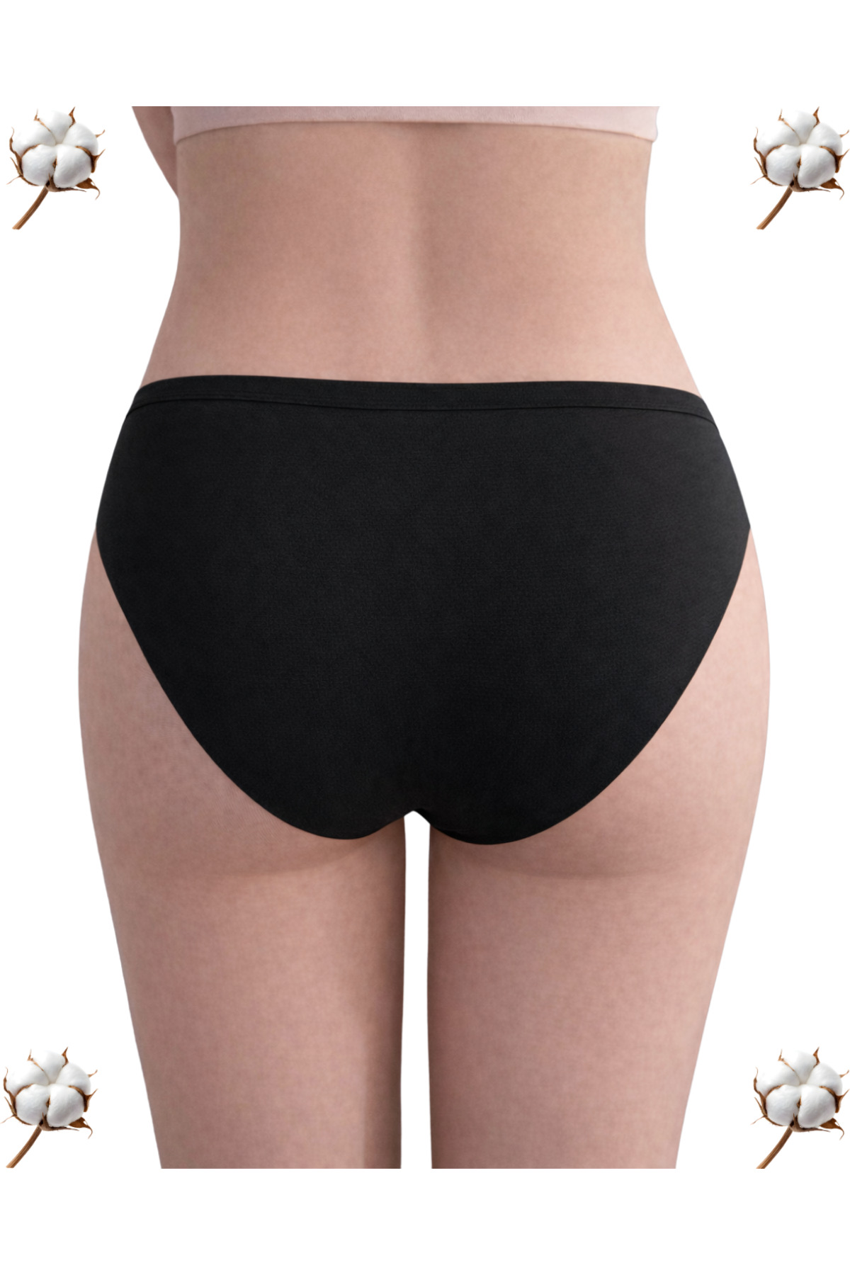 5’li Paket Kadın Slip Külot Lazer Kesim Dikiş İzi Yapmaz Esnek Pamuk Modal M/L/XL