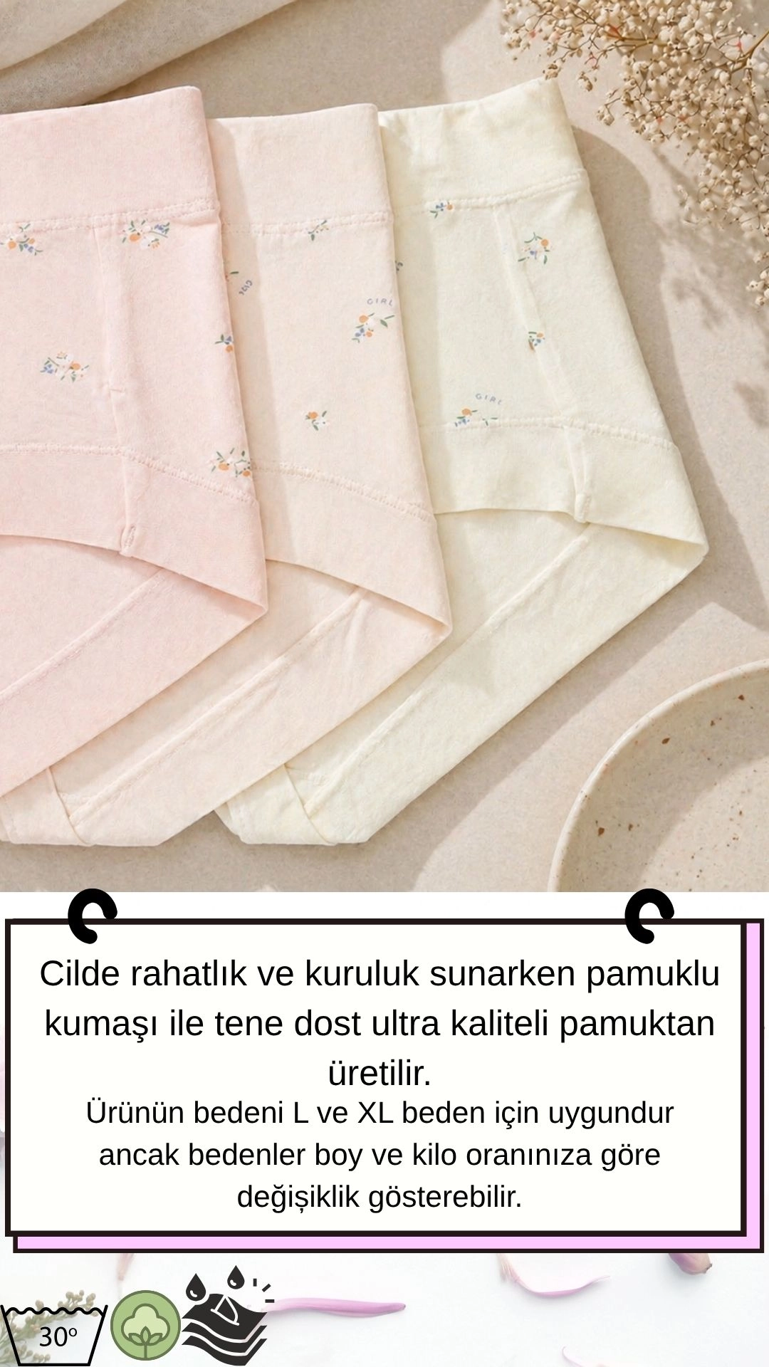 Un Real Pamuklu Baskılı Külot 5’li Paket