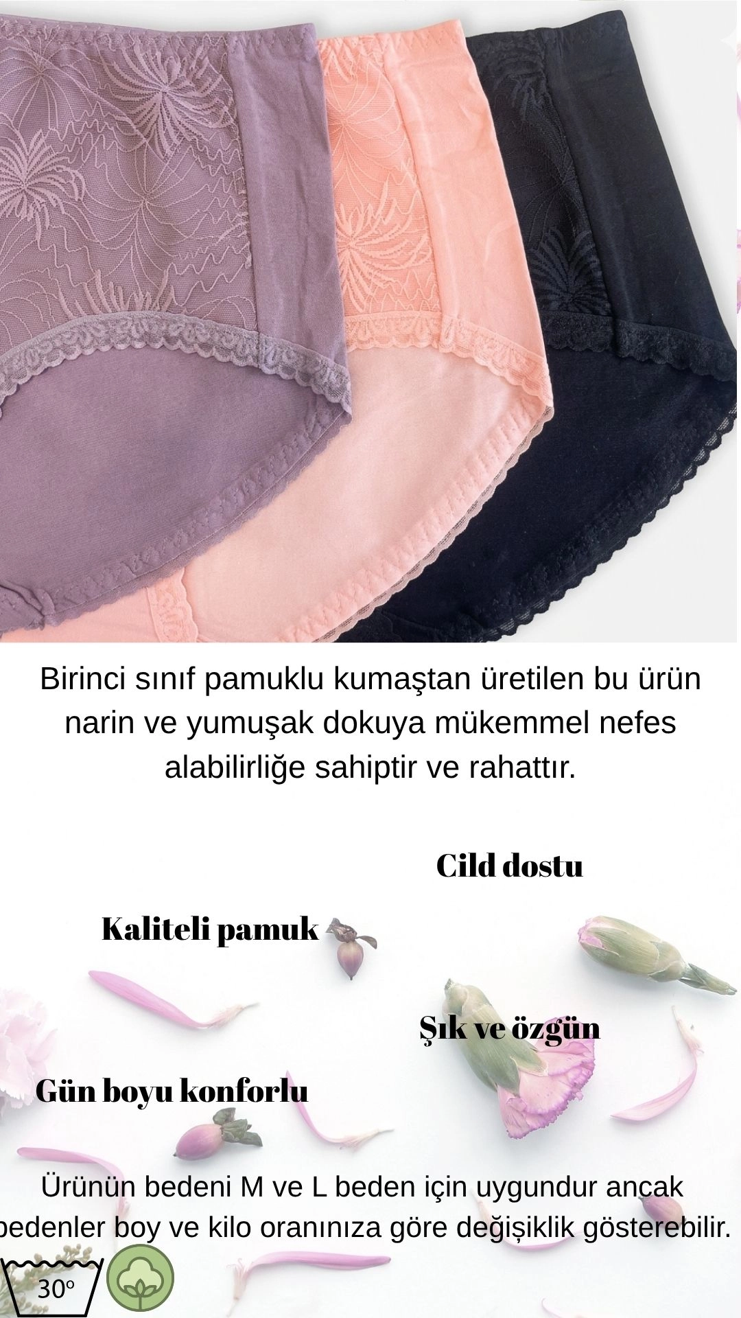 Un Real Önü Dantelli Yüksek bel Kadın Külot