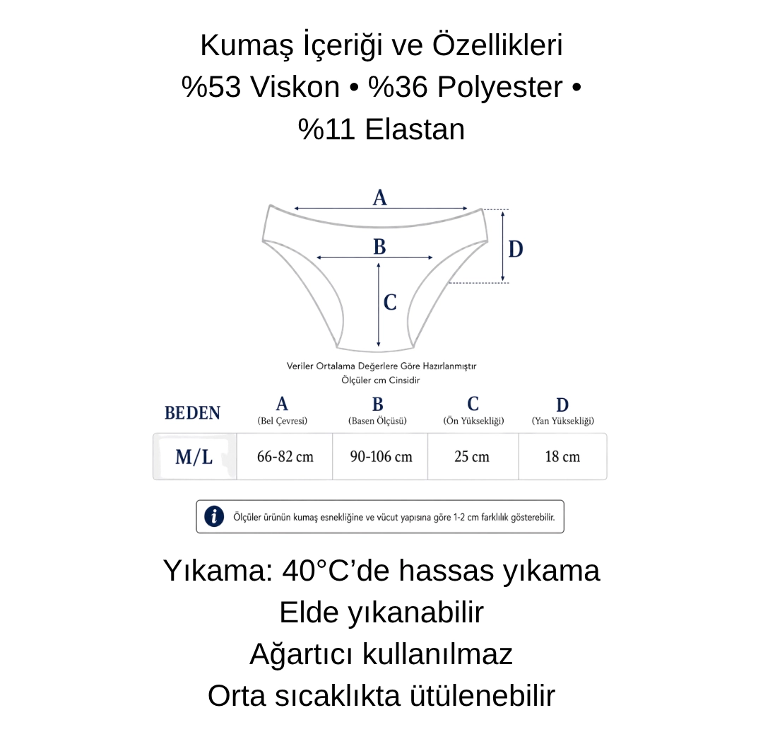 Un Real 5’li Kadın Yüksek Bel Lazer Kesim İz Yapmayan Külot Seti