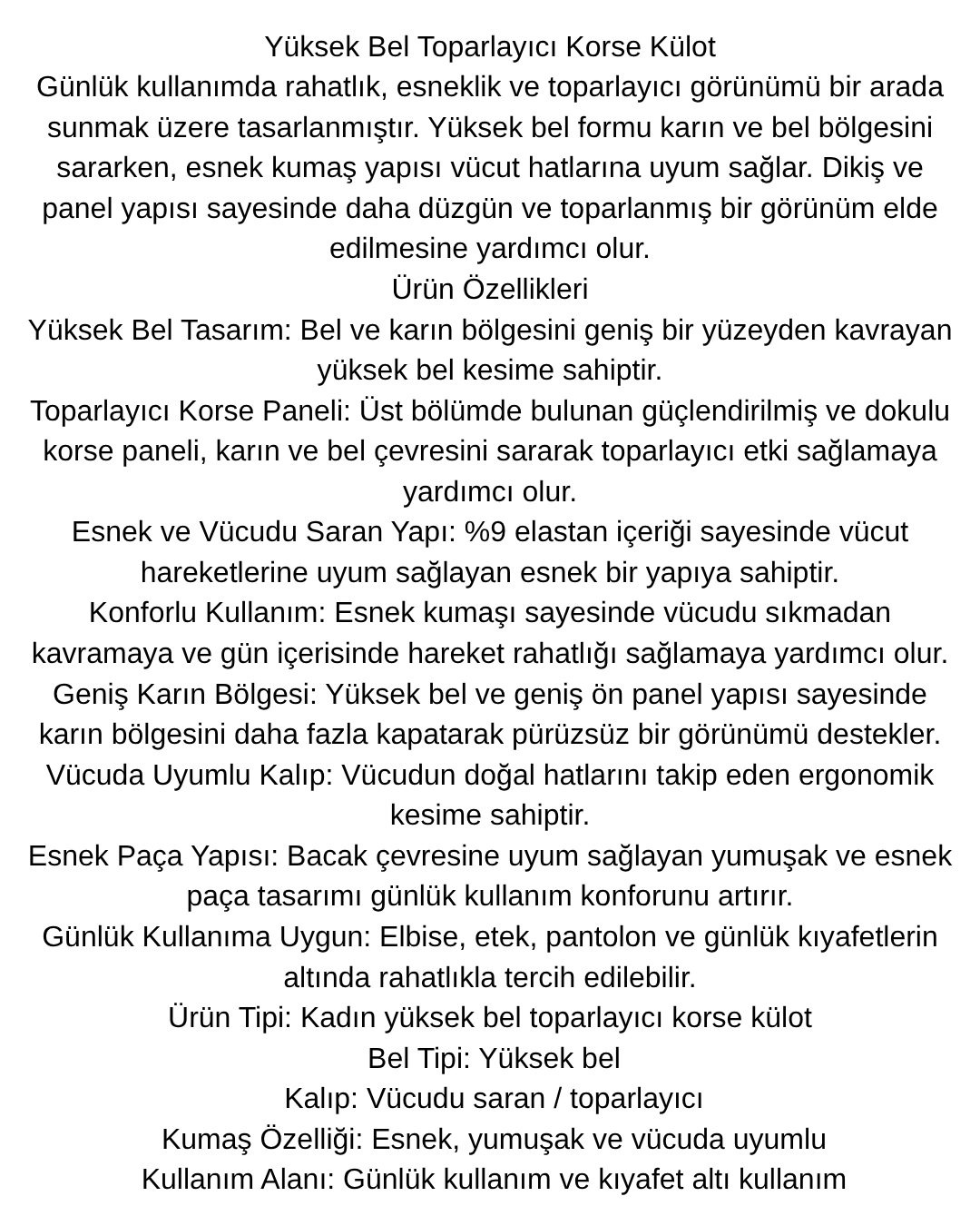 UN REAL 2 Lİ KADIN YÜKSEK BEL TOPARLAYICI KÜLOT SETİ