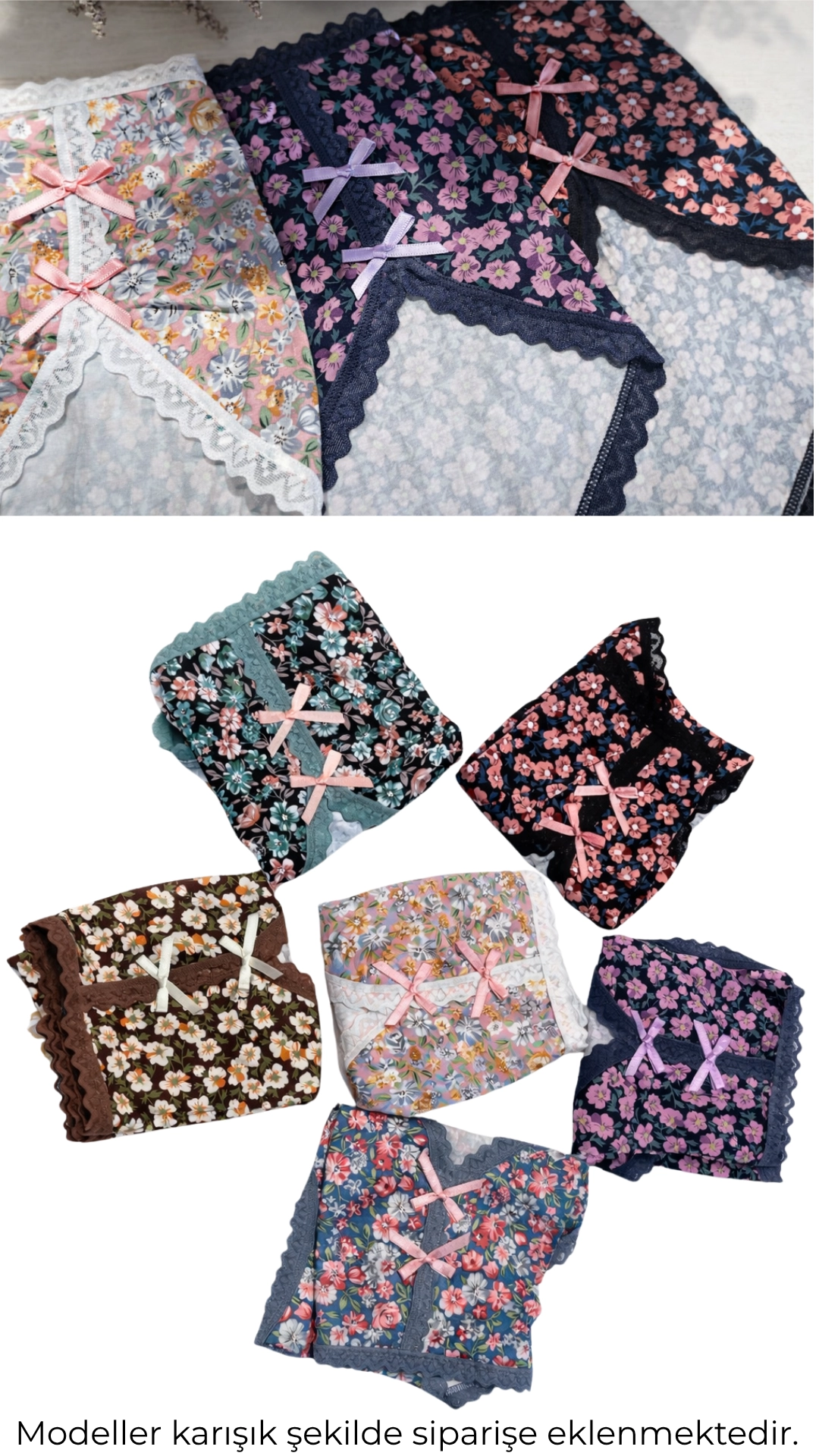 Un Real Underwear 9313 Kadın Desenli Külot 1 Pakette 5 Adet