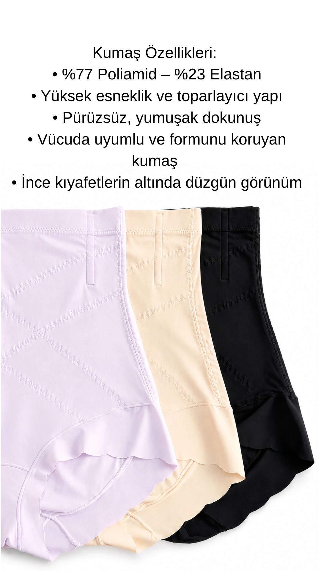 Un Real Kadın 2’li Paket Göbek Toparlayıcı Lazer Kesim Yüksek Bel Külot Korse
