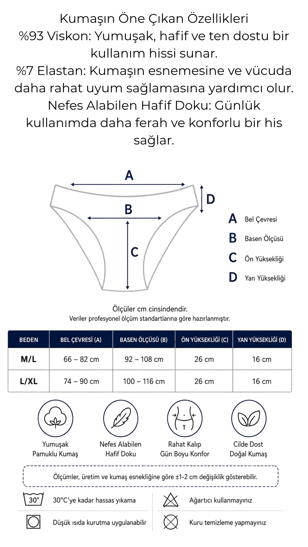 Un Real Underwear 9313 Kadın Desenli Külot 1 Pakette 5 Adet