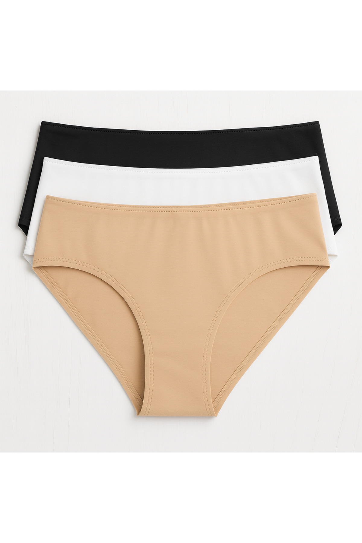 Kadın 3’lü Bikini Külot – Modal Pamuk, Konforlu, Nefes Alan Tam Kalıp Set