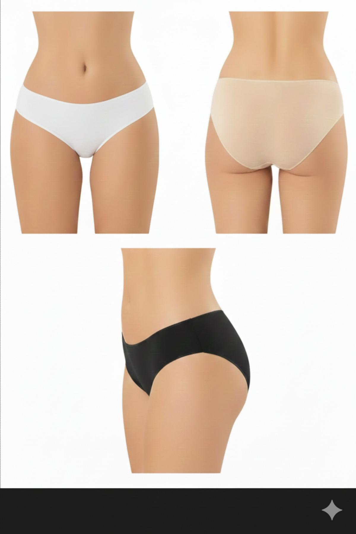 Kadın 3’lü Bikini Külot – Modal Pamuk, Konforlu, Nefes Alan Tam Kalıp Set