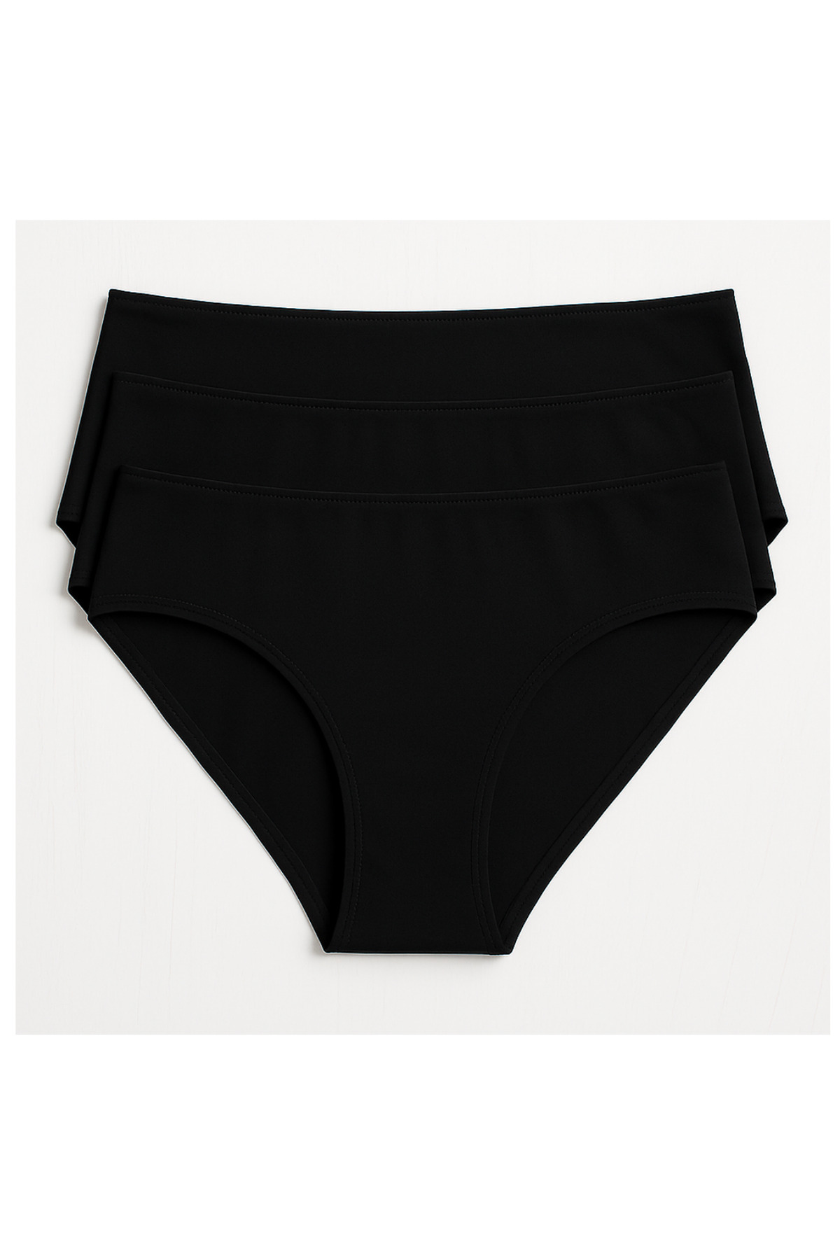 3’lü Modal Pamuk Bikini Külot – İz Yapmayan İnce Dikişli Kadın Slip Seti